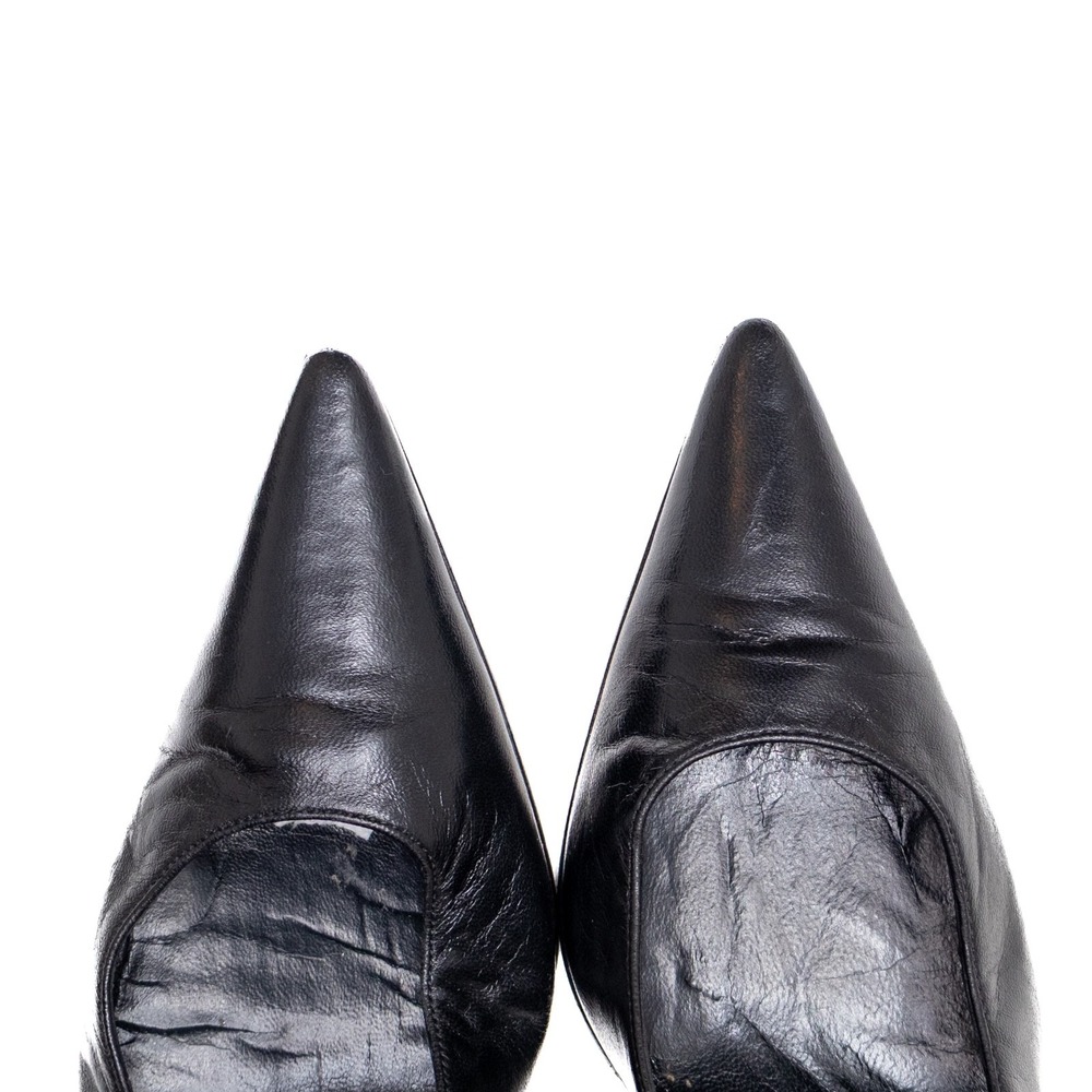 F/W 1997 Tom Ford for Gucci Black Leather Ankle-Strap Stiletto Shoes US: 7 B - Picture 6 of 12